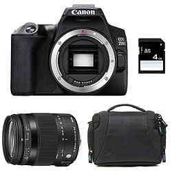 PACK CANON EOS 250D + SIGMA 18-200 Macro OS HSM Contemporary + Sac + SD 4Go