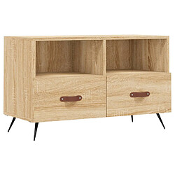 vidaXL Meuble TV Chêne sonoma 80x36x50 cm Bois d'ingénierie