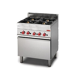 Piano de Cuisson à Gaz 4 Brûleurs 17.2 kw - Four à Gaz 5 kw - Gastro M