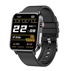 Chrono Montre Connectée ECG, IP68 étanche Fitness Trackers avec température corporelle, moniteur d'activité à écran tactile 1,7 pouces avec fréquence cardiaque SPO2 podomètre tension artérielle moniteur de sommeil(noir)