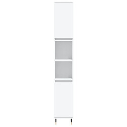 Maison Chic Armoire de salle de bain,Meuble de rangement,Meuble haut blanc 30x30x190 cm bois d'ingénierie -GKD566905 pas cher