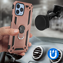 Avizar Coque iPhone 13 Pro Antichoc Hybride Bague Support Vidéo rose gold pas cher