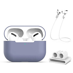 Coque en silicone avec sangle violet pour votre Apple AirPods Pro