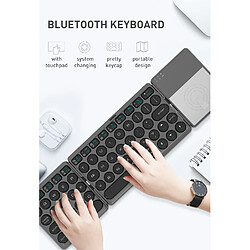 Universal Clavier pliable Bluetooth sans fil avec pavé tactile Rechargeable iPad Apple Laptop IOS Téléphone Android pas cher