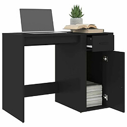 Maison Chic Bureau,Table de travail pour chambre Noir 100x49x75 cm Bois d'ingénierie -GKD60436 pas cher