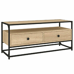 Maison Chic Meuble TV scandinave - Banc TV pour salon chêne sonoma 100x35x45 cm bois d'ingénierie -MN57997