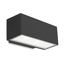 Leds C4 Applique Led 17,5W Afrodita, aluminium et verre, gris urbain