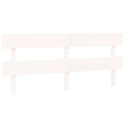 Maison Chic Tête de lit scandinave,Meuble de chambre Blanc 184x3x81 cm Bois massif de pin -MN50756