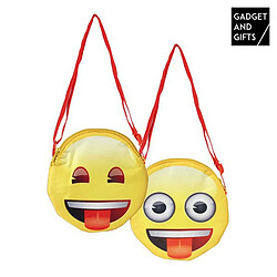 Totalcadeau Sac émoji avec fermeture éclair et sangle réglable - Sac à main emoticone pas cher