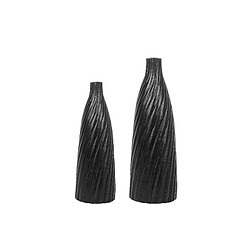 Beliani Vase décoratif FLORENTIA fait à la main Céramique 50 cm Noir pas cher