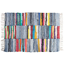 Aubry Gaspard Tapis en coton multicolore (Lot de 2).