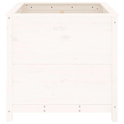 Acheter vidaXL Jardinière blanc 82,5x82,5x78 cm bois massif de pin