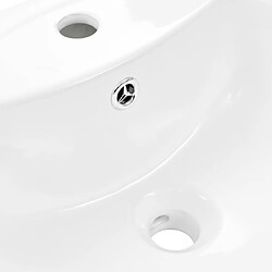 Acheter vidaXL Lavabo autoportant avec socle Céramique Blanc 520x440x190 mm