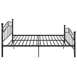 Avis vidaXL Cadre de lit sans matelas noir métal 160x200 cm