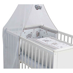 Avis Roba Lit bébé évolutif Jumbotwins en bois blanc réglable en hauteur matelas et accessoires