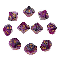 Avis 10x dés de jeu 16 dés 16mm dés pour jeux de société / enseignement des mathématiques violet et gris