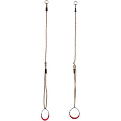 Acheter Kbt Anneaux de gymnastique en métal avec corde (Lot de 2) Cordes en chanvre synthétique.