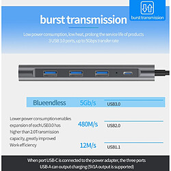 Acheter Universal Multiports USB 3.0 Adaptateur 4K VGA RJ45 vers séparateur Hub 3 ports USB Type C Hub USB pour ordinateurs portables Apple Station POCK