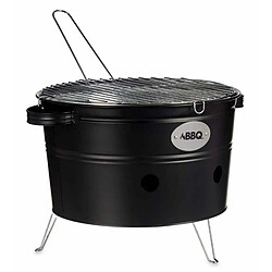 Barbecue portable à charbon de bois avec 2 poignées 42X35X21cm - Noir+La Dehesa