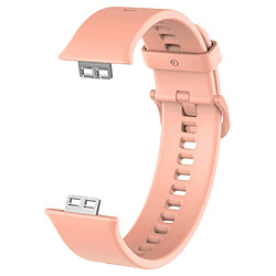 PHONECARE Bracelet en Silicone Souple Avec Bloucle pour Huawei Watch Fit Active - Saumon rose