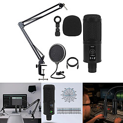 Acheter USB Microphone Kit avec Muet Key & Réglable Ciseaux Bras Support Condenseur Ordinateur Cardioïde Mic pour L'enregistrement Accessoire