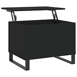 Maison Chic Tabls basse,Table Console pour salon Noir 60x44,5x45 cm Bois d'ingénierie -MN20596