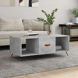 Maison Chic Table basse,Table Console Table d'appoint, Table pour salon gris béton 102x50x40 cm bois d'ingénierie -MN91935