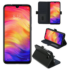 Xeptio Xiaomi Redmi Note 7 housse pochette portefeuille noire avec porte cartes