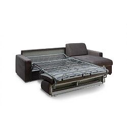 Avis Inside 75 Canapé d'angle convertible MAESTRO EDITION VELOURS express matelas 18 cm couchage 140 cm bleu marine