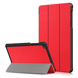 Etui en PU avec socle tripliure rouge pour votre Samsung Galaxy Tab A 8.0 (2019) SM-T290 SM-T295 SM-T297