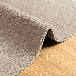 vidaXL Tapis HUARTE à poils courts doux et lavable sable 100x200 cm pas cher