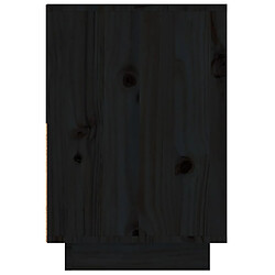 Avis vidaXL Table de chevet Noir 60x34x51 cm Bois de pin solide