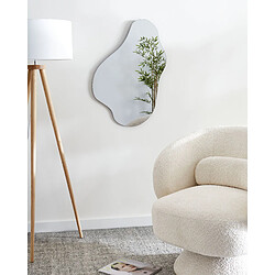 Beliani Miroir HERRY Gris