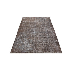 Avis Vidal Tapis de laine 193x112 brun Ultra Vintage