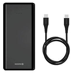 Powerbank 20W USB-C Power Delivery et USB Quick Charge 10000mAh Swissten noir