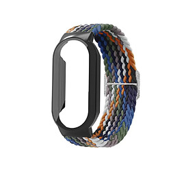 Bracelet en nylon élastique, 3 en 1, tressé pour votre Xiaomi Mi Band 7/7 NFC - Denim/noir