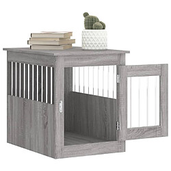 Acheter vidaXL Meuble de cage pour chiens sonoma gris 55x75x65 cm