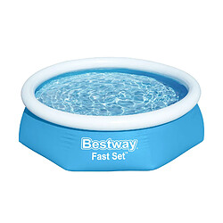 Piscine Gonflable pour Enfants Bestway Fast Set Ø244x61 cm Épurateur à Cartouche 1.249 l/h Bleu