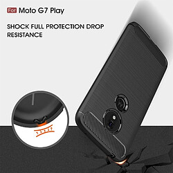 Wewoo Coque en TPU texturée et fibre de carbone pour Motorola Moto G7 Play (Noir) pas cher