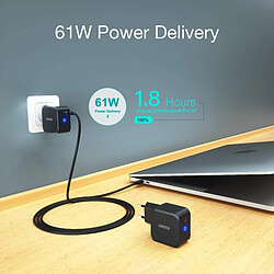 CHOETECH Chargeur USB C PD 61W Chargeur Secteur Power Delivery 3.0 Chargeur