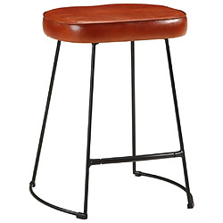 vidaXL Tabourets de bar lot de 2 marron foncé 40x29,5x53 cm