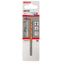 Forets à métaux rectifiés Bosch HSS-TiN DIN 338 5,0x52x86MM