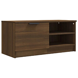 Maison Chic Meuble TV scandinave - Banc TV pour salon Chêne marron 80x35x36,5 cm Bois d'ingénierie -MN85213