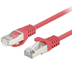 Lanberg Pack de 10 Câbles Réseau Ethernet FTP Cat.6 0,5 m Rouge PCF6-20CC-0050-R