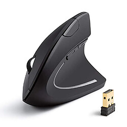 Souris optique ergonomique verticale sans fil 2,4 G portable blanche Souris sans fil réglable 1600 DPI