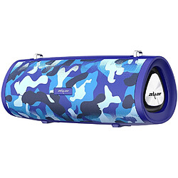 General Haut-parleurs Bluetooth portables avec caisson de basses, haut-parleurs étanches 20 W Bluetooth sans fil, haut-parleur Bluetooth extérieur étanche IPX5 via Bluetooth 5.0/3.5 mm Aux-in/carte TF (camouflage marin (camouflage bleu))