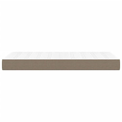 Avis Maison Chic Matelas de lit à ressorts ensachés, Matelas doux taupe 120x190x20 cm Tissu -GKD90667