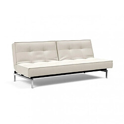 Inside 75 INNOVATION LIVING Canape SPLITBACK CHROME convertible lit 115*210 cm Tissu Boucle Off White