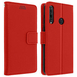 Avizar Housse Huawei Y6p Étui Folio Porte carte Support Vidéo - rouge