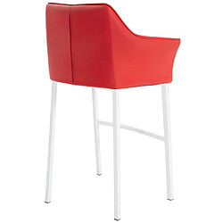 Non Tabouret de bar Damaso avec structure 4 pieds blanc pas cher